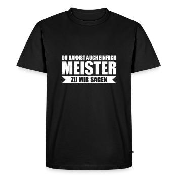 Meister bestanden Geschenk Meisterprüfung Handwerk - Männer Premium Bio T-Shirt - Schwarz - Vorne - Nico (187cm)