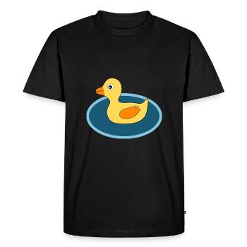 Kawaii Chibi Kawaii Duck Kawaii Duckling - Men's Premium Organic T-Shirt - black - Front - Nico (187cm)