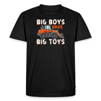 Excavator chantier chantors Excavator Driver Excavator - T-shirt Premium bio Homme - noir - Devant - Nico (187cm)