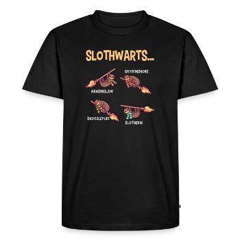 Sloth magician witches halloween sloth gift - Men's Premium Organic T-Shirt - black - Front - Nico (187cm)
