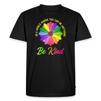 Be Anything Be Child Flower Gift - Men's Premium Organic T-Shirt - black - Front - Nico (187cm)