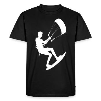 Women Kitesurfer Kiten Kitesurfing Kitesurf - Men's Premium Organic T-Shirt - black - Front - Nico (187cm)