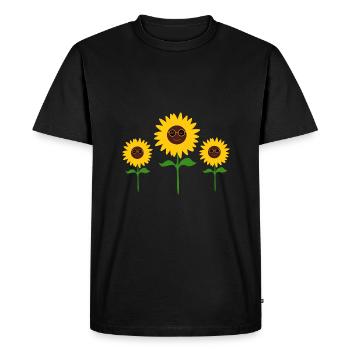 Flower, Yellow, Yellow Flower, Flowers, Sunflower, Blossom - Men's Premium Organic T-Shirt - black - Front - Nico (187cm)