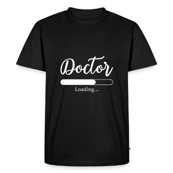 Docteur Docteur Étudiant en médecine Étudiant en médecine Docteur - T-shirt Premium bio Homme - noir - Devant - Nico (187cm)