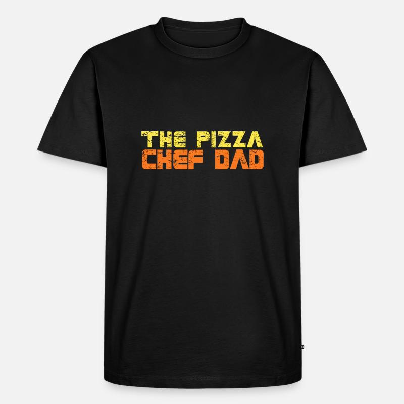 The Pizza Chef Dad - Männer Premium Bio T-Shirt - Schwarz