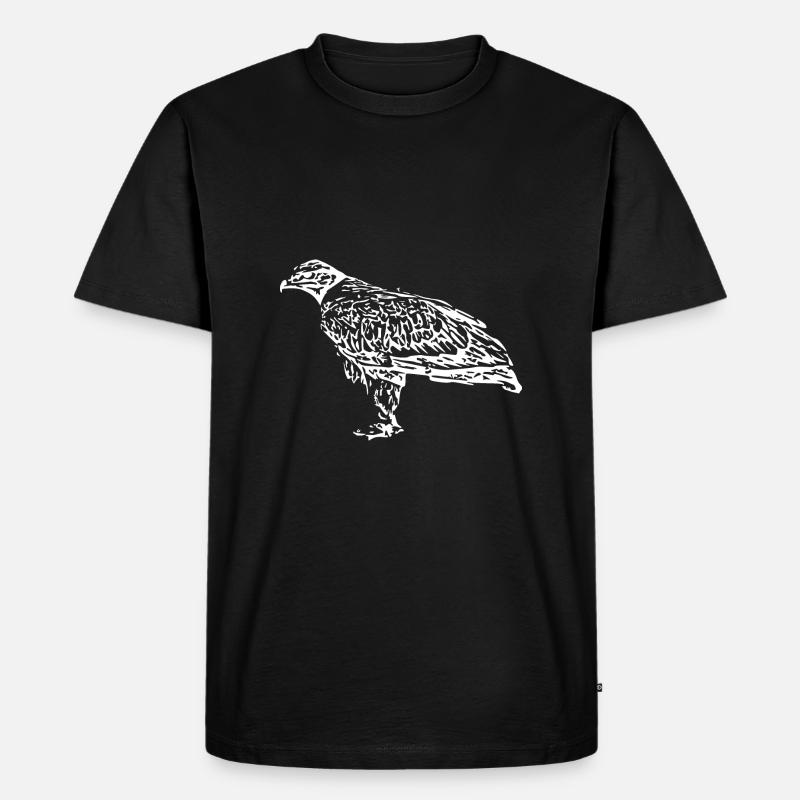 Falken Vogel Vögel - Männer Premium Bio T-Shirt - Schwarz