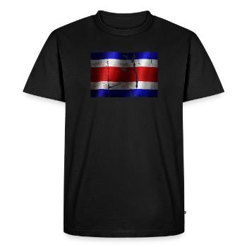 Costa Rica drapeau cool vintage utilisé look sport - T-shirt Premium bio Homme - noir - Devant - Nico (187cm)
