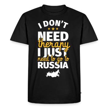 Russie Russie maison Russie amoureux cadeau - T-shirt Premium bio Homme - noir - Devant - Nico (187cm)