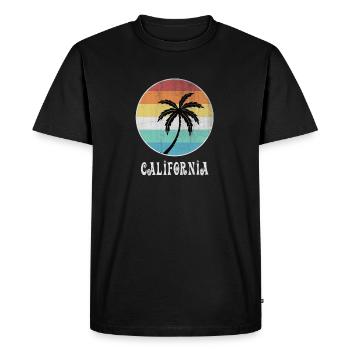 Californie - T-shirt Premium bio Homme - noir - Devant - Nico (187cm)