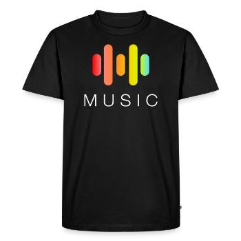 music - Men's Premium Organic T-Shirt - black - Front - Nico (187cm)