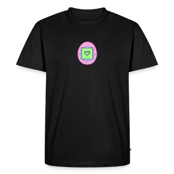 90s love - Men's Premium Organic T-Shirt - black - Front - Nico (187cm)