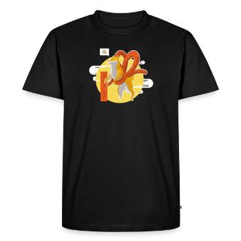 Shibufly - Papillon Shiba Inu - T-shirt Premium bio Homme - noir - Devant - Nico (187cm)