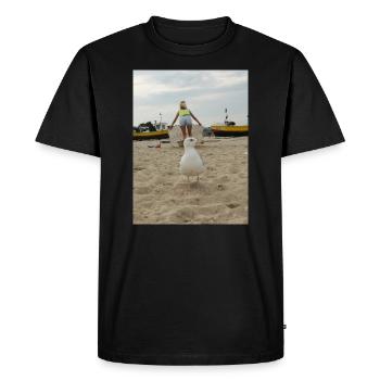 Je ne peux pas toucher à ça - T-shirt Premium bio Homme - noir - Devant - Nico (187cm)