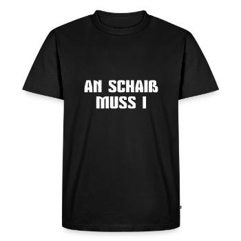 Schwäbisch Einen Scheiß muss ich Schwabe Geschenk - Männer Premium Bio T-Shirt - Schwarz - Vorne - Nico (187cm)