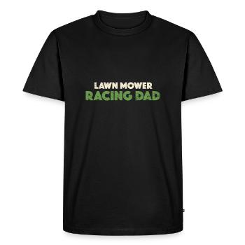 The Lawn Mower Racing Dad - Men's Premium Organic T-Shirt - black - Front - Nico (187cm)