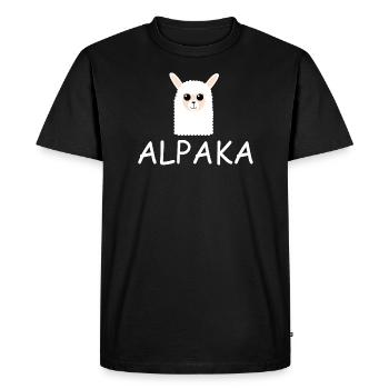 Alpaga alpaga Alpaca - T-shirt Premium bio Homme - noir - Devant - Nico (187cm)