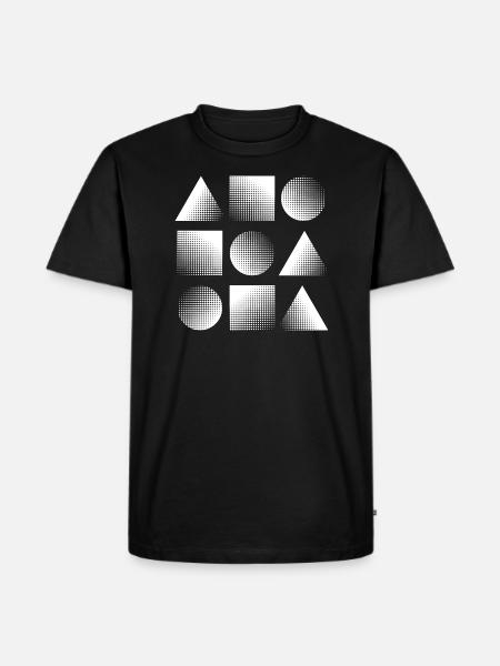geometrische Formen Geschenk - Männer Premium Bio T-Shirt - Schwarz