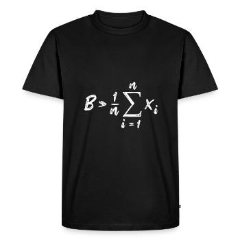 Être supérieur à la moyenne mathématique - T-shirt Premium bio Homme - noir - Devant - Nico (187cm)