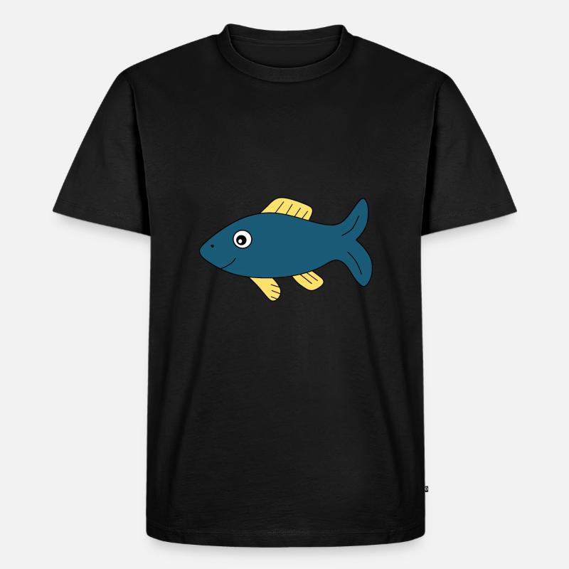 poisson bleu poisson comique - T-shirt Premium bio Homme - noir