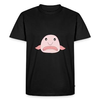 Blobfish fish comic ugly fish - Men's Premium Organic T-Shirt - black - Front - Nico (187cm)