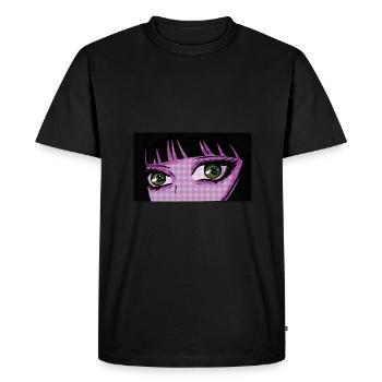 Anime Fille Vaporwave - T-shirt Premium bio Homme - noir - Devant - Nico (187cm)