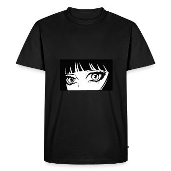 Anime Eyes Black white - Men's Premium Organic T-Shirt - black - Front - Nico (187cm)