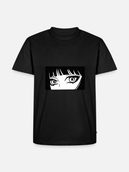 Anime Eyes Black white - Men's Premium Organic T-Shirt - black