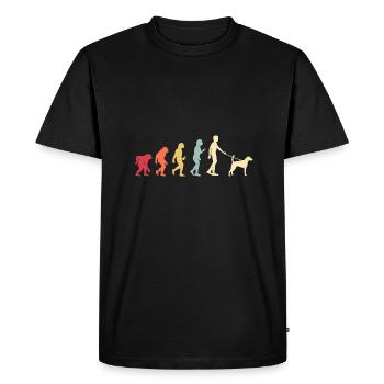 English Foxhound Evolution Retro Vintage - Men's Premium Organic T-Shirt - black - Front - Nico (187cm)