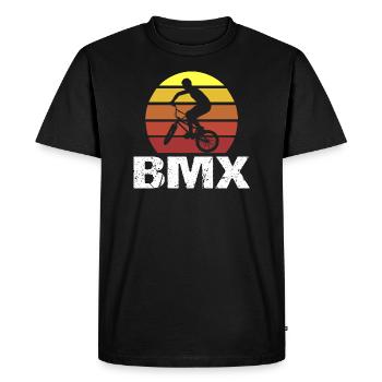 BMX Outfit Vintage Retro Hobby Sport Fun Shirt - T-shirt Premium bio Homme - noir - Devant - Nico (187cm)