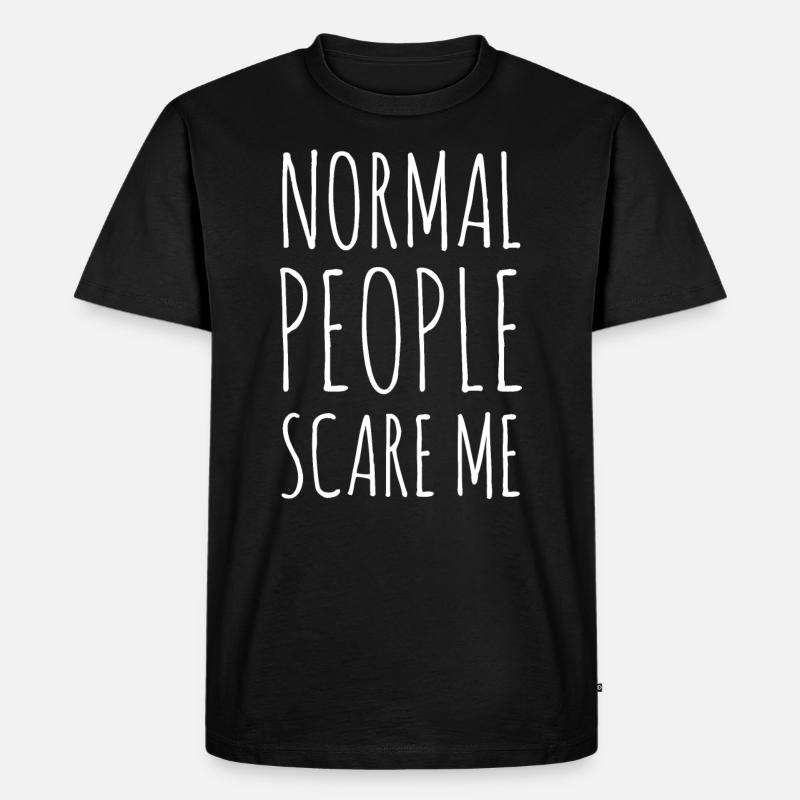 Normale Menschen - Männer Premium Bio T-Shirt - Schwarz