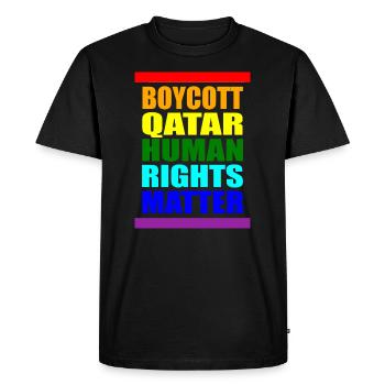 Boycott Qatar Qatar Human Rights Matter Verdict - T-shirt Premium bio Homme - noir - Devant - Nico (187cm)