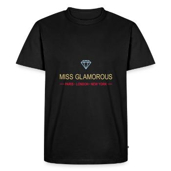 ★ couleurs de conception variables ★ Miss Glamorous (diamant) - T-shirt Premium bio Homme - noir - Devant - Nico (187cm)