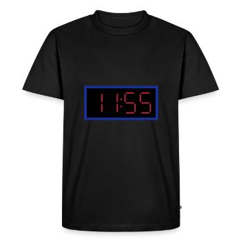 ★ design colors changeable ★ digital clock 11:55 clock - Men's Premium Organic T-Shirt - black - Front - Nico (187cm)