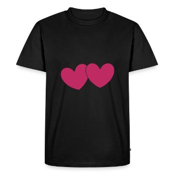 Saint-Valentin, Saint-Valentin, Saint-Valentin - T-shirt Premium bio Homme - noir - Devant - Nico (187cm)