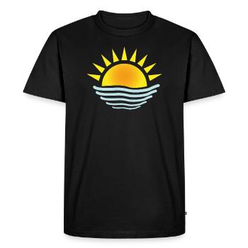 Lever du soleil - T-shirt Premium bio Homme - noir - Devant - Nico (187cm)
