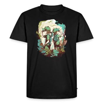 The little explorers - Men's Premium Organic T-Shirt - black - Front - Nico (187cm)
