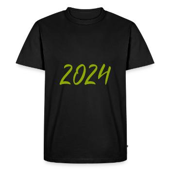 2024 Réveillon du Nouvel An vert - T-shirt Premium bio Homme - noir - Devant - Nico (187cm)