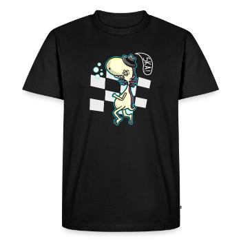 Axolotl Skaxolotl Ska with Hat - Men's Premium Organic T-Shirt - black - Front - Nico (187cm)
