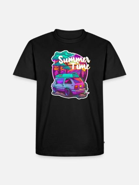 Sommerzeit - - Urlaub - Männer Premium Bio T-Shirt - Schwarz