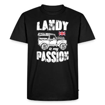 Landy is My Passion - Men's Premium Organic T-Shirt - black - Front - Nico (187cm)