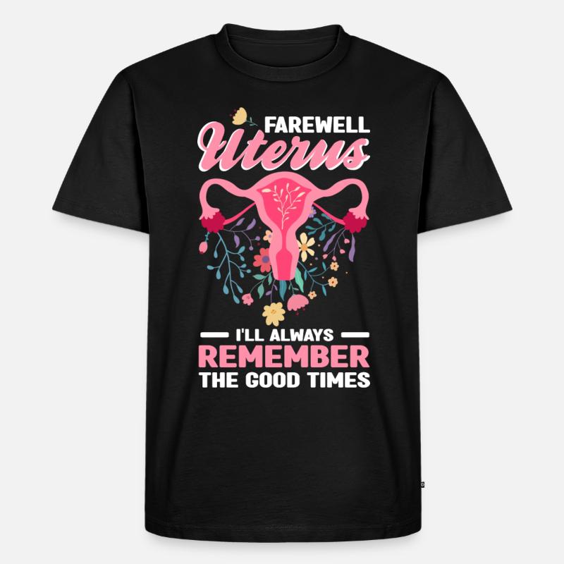 Gebärmutterentfernung - Männer Premium Bio T-Shirt - Schwarz