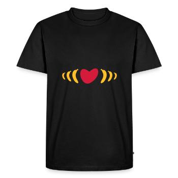 ★ Design colors changeable ★ Heart & Pulse from bananas - Men's Premium Organic T-Shirt - black - Front - Nico (187cm)