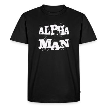 ALPHA MAN - T-shirt Premium bio Homme - noir - Devant - Nico (187cm)