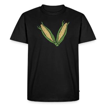 Corn! - Men's Premium Organic T-Shirt - black - Front - Nico (187cm)