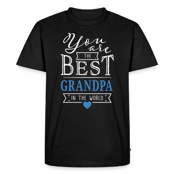 Best grandpa - Best Grandpa Grandfather Opi Gift - Men's Premium Organic T-Shirt - black - Front - Nico (187cm)