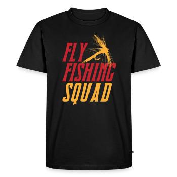 Équipe de pêche Pêche à la mouche - T-shirt Premium bio Homme - noir - Devant - Nico (187cm)