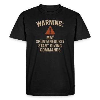 Lustiger Hundetrainer Spruch - Männer Premium Bio T-Shirt - Schwarz - Vorne - Nico (187cm)
