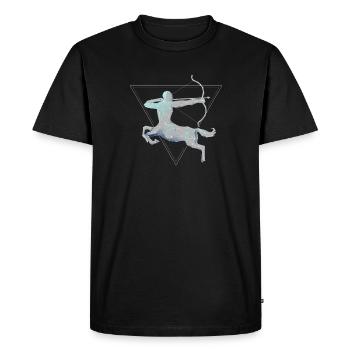 Zodiac sign Sagittarius - Men's Premium Organic T-Shirt - black - Front - Nico (187cm)