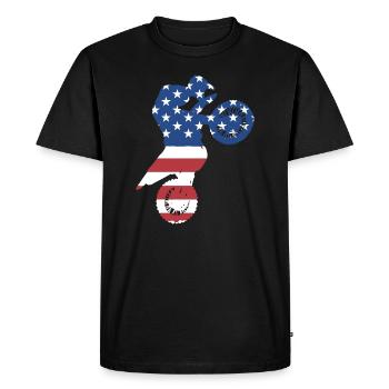 Sport Us Flag Motocross - T-shirt Premium bio Homme - noir - Devant - Nico (187cm)