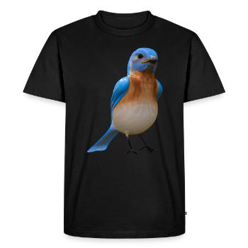 Hut Warbler Bird Design - Men's Premium Organic T-Shirt - black - Front - Nico (187cm)